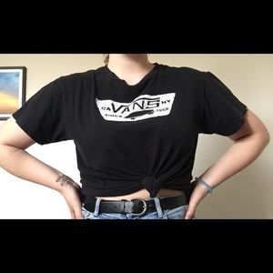 VANS BLACK SHIRT B&W